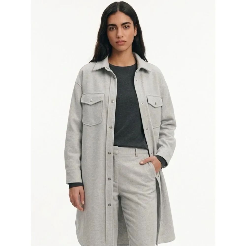 FOREVER 21 | Seafoam Green Snap-Up Duster Shirt Jacket Women’s Size Medium